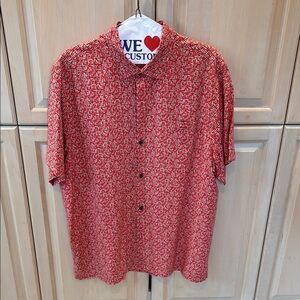 TOMMY BAHAMA Red Patterned Men's Shirt